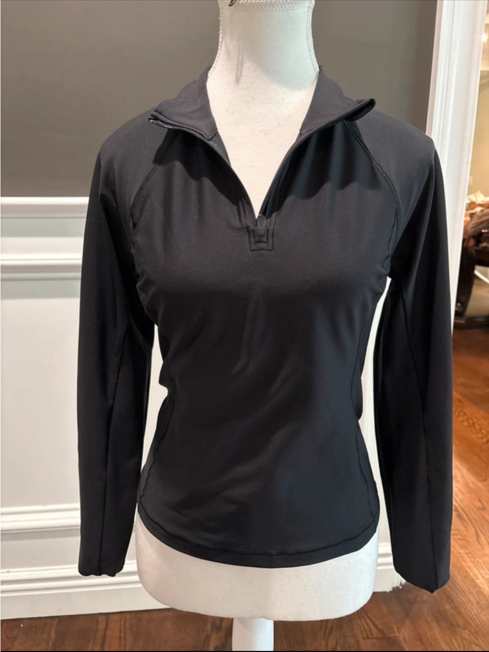 Athleta Black Quarter-Zip Performance Top